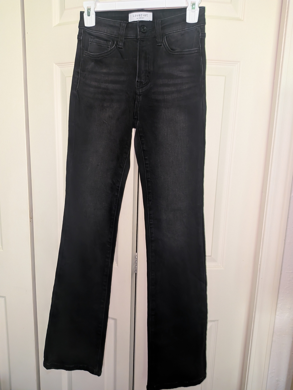 Lovervet By Vervet Black Flared Wide-Leg Jeans — High-Rise Comfort